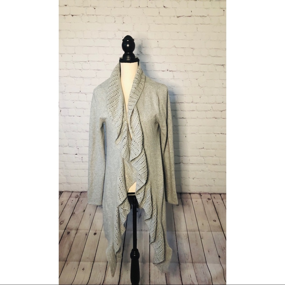 Apt 9 Long Drapey Cardigan Gray M